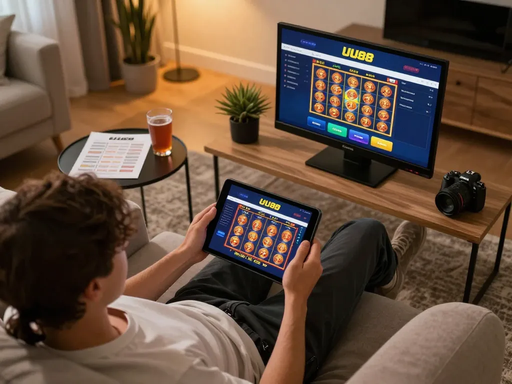 Engaging in online slots and live dealer options on UU88 platform from a cozy home setup