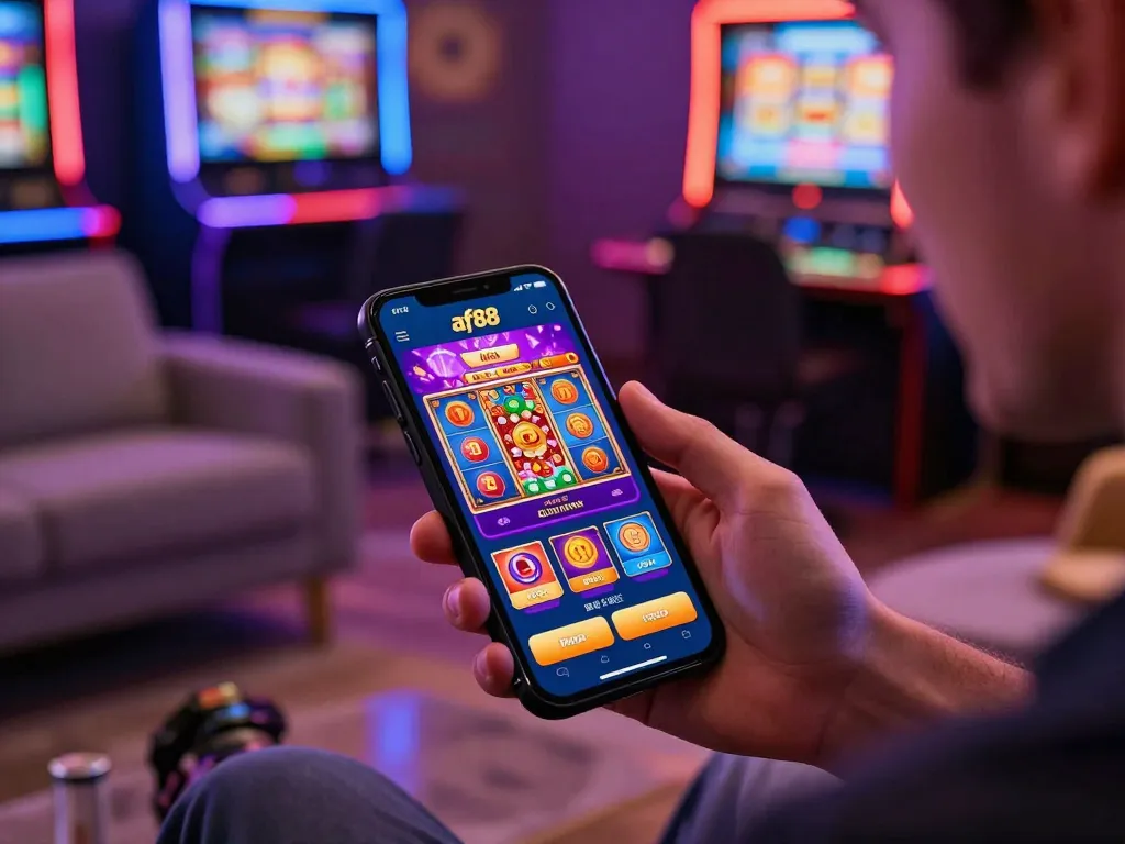 Experience the excitement of the af88 app in a dynamic gaming environment with vibrant visuals.