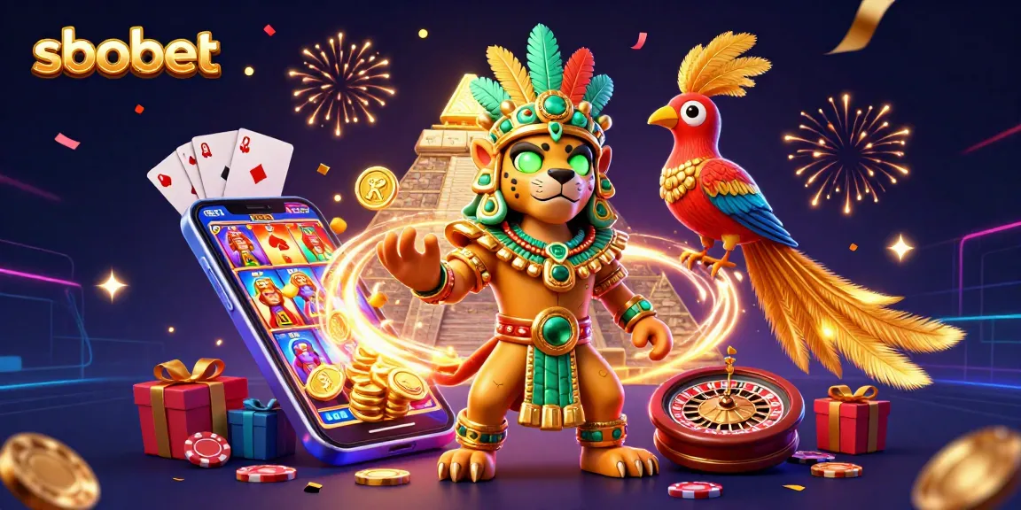 SBOBET invites you to win big with vibrant online casino elements and dynamic gaming characters.