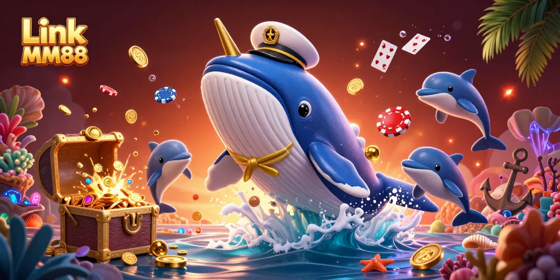 Engage with exciting wins at Link MM88 through vibrant casino-themed 3D illustration.