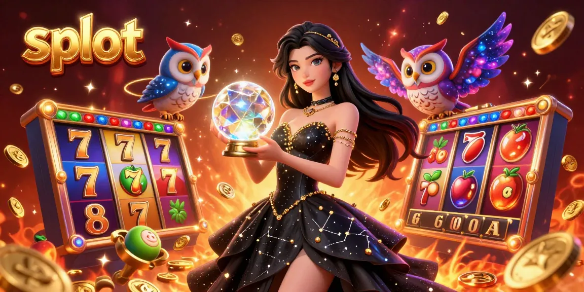 Engage with the slot experience, showcasing vibrant reels, lucky symbols, and dynamic character illustration.