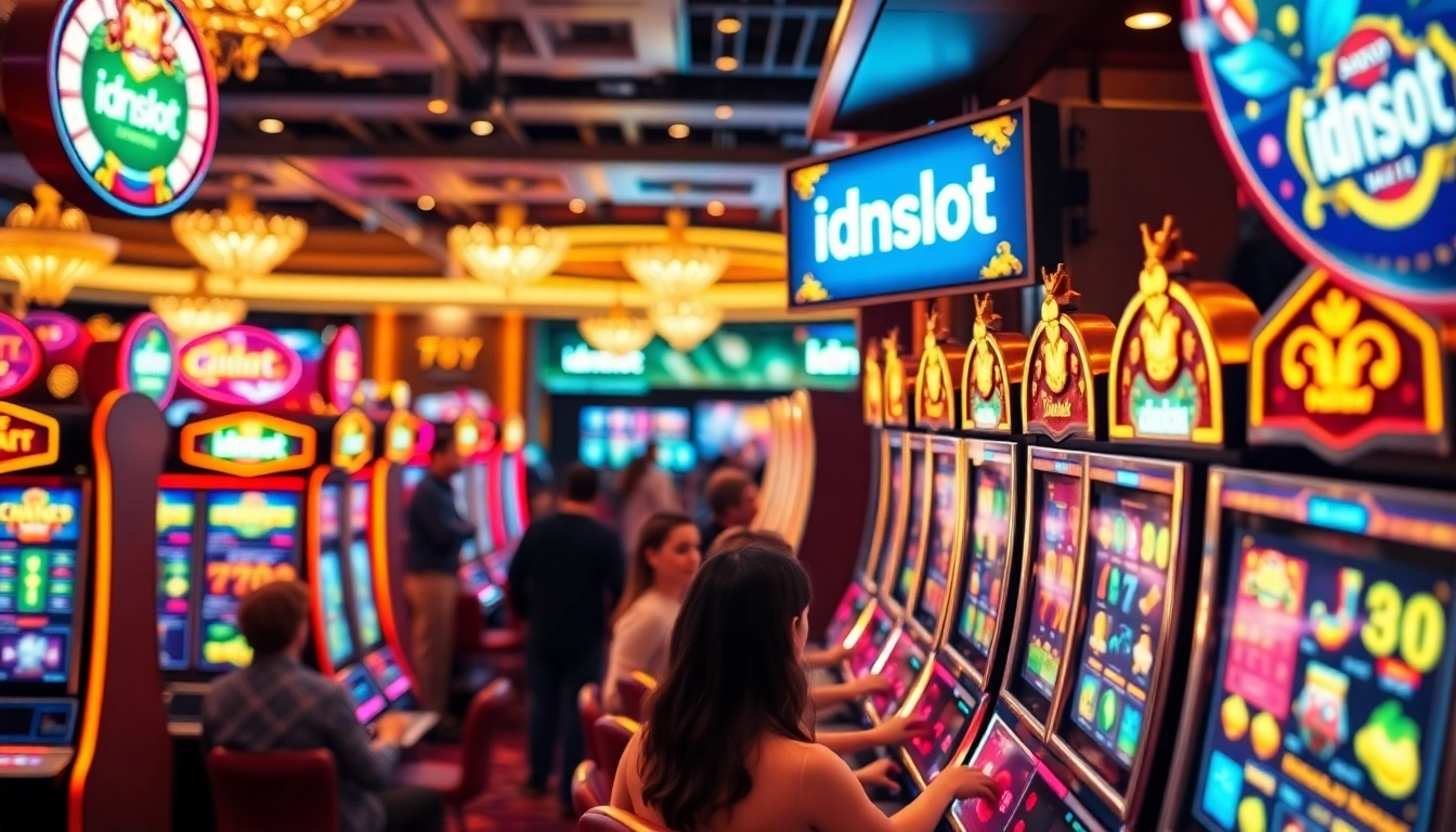 Experience exciting game wins at the idnslot digital casino with vibrant slot machines and dynamic graphics.