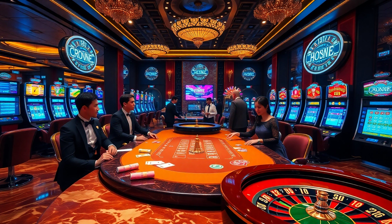 Experience thrilling games at https://df999.cn.com/, featuring poker tables surrounded by vibrant casino elements.