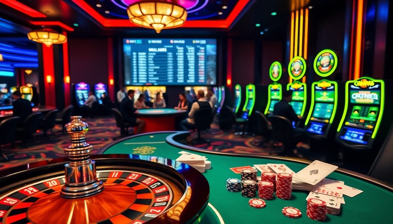 Experience the excitement of online gambling at https://13win1.cn.com/, where players engage with vibrant casino visuals.