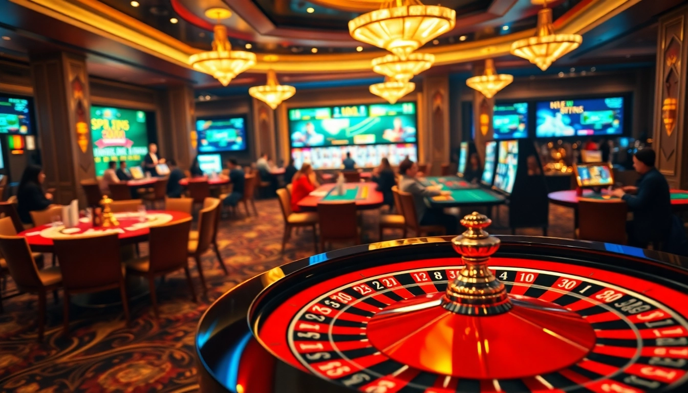 Experience thrilling gambling at amanahtoto with an exciting casino scene.