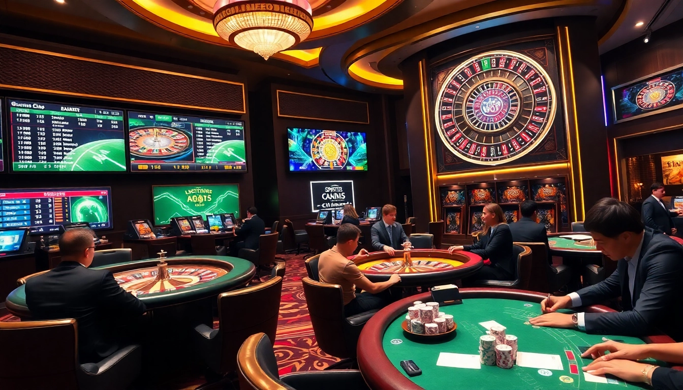 Engaging sports betting environment showcasing kèo nhà cái odds and vibrant gambling visuals.