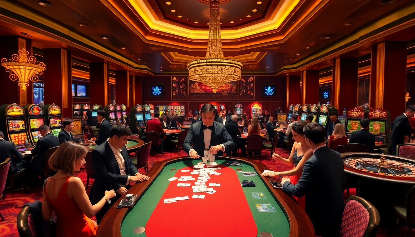 Players enjoying a game of blackjack at the casino floor of https://kuwinblog.com/