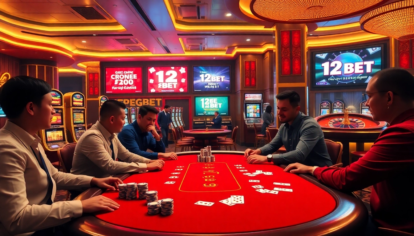 Experience the thrill of winning at 12BET's immersive casino gaming environment.
