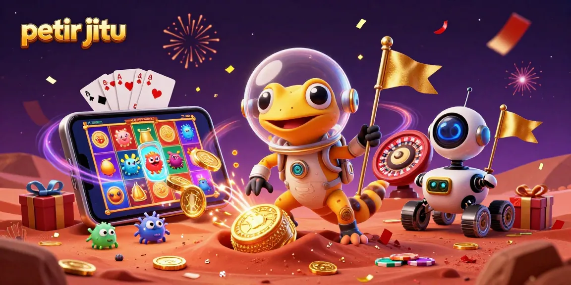 Petir Jitu: Merayakan kemenangan di kasino emas Mars dengan permainan seru.